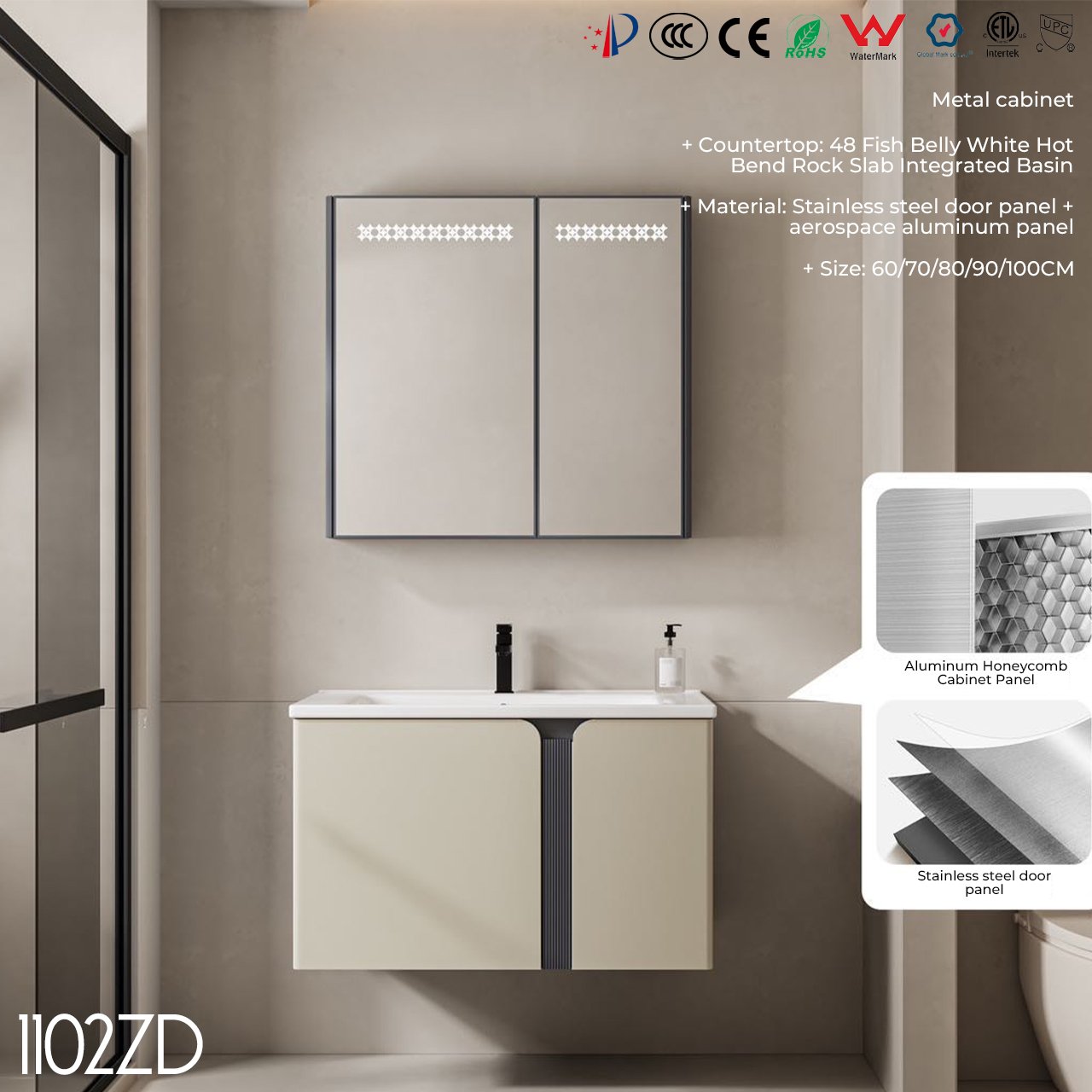 1102D Bathroom Cabinet - 图片 4