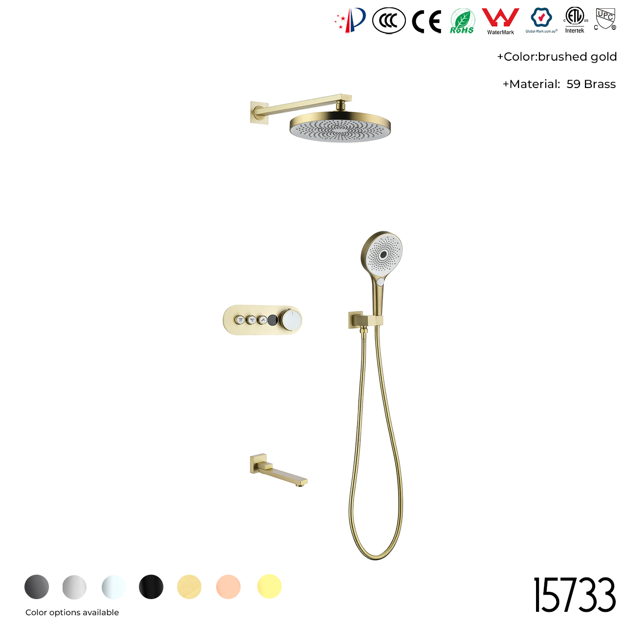 15733 Concealed shower set - 图片 7