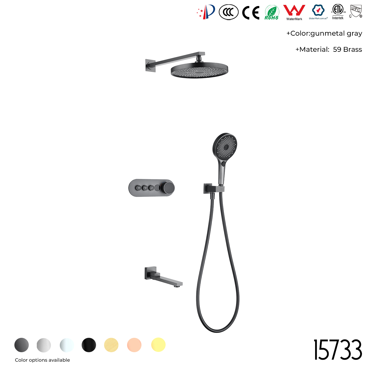15733 Concealed shower set - 图片 5