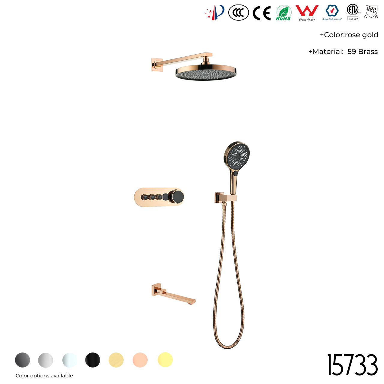15733 Concealed shower set - 图片 6