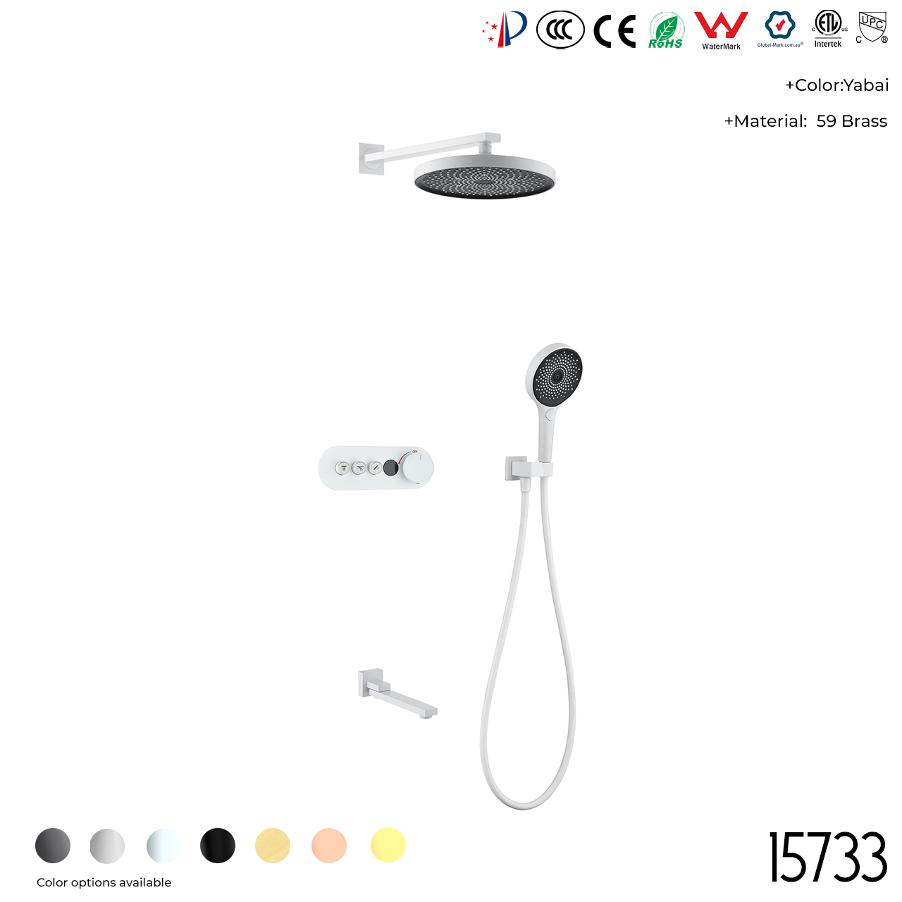 15733 Concealed shower set - 图片 4