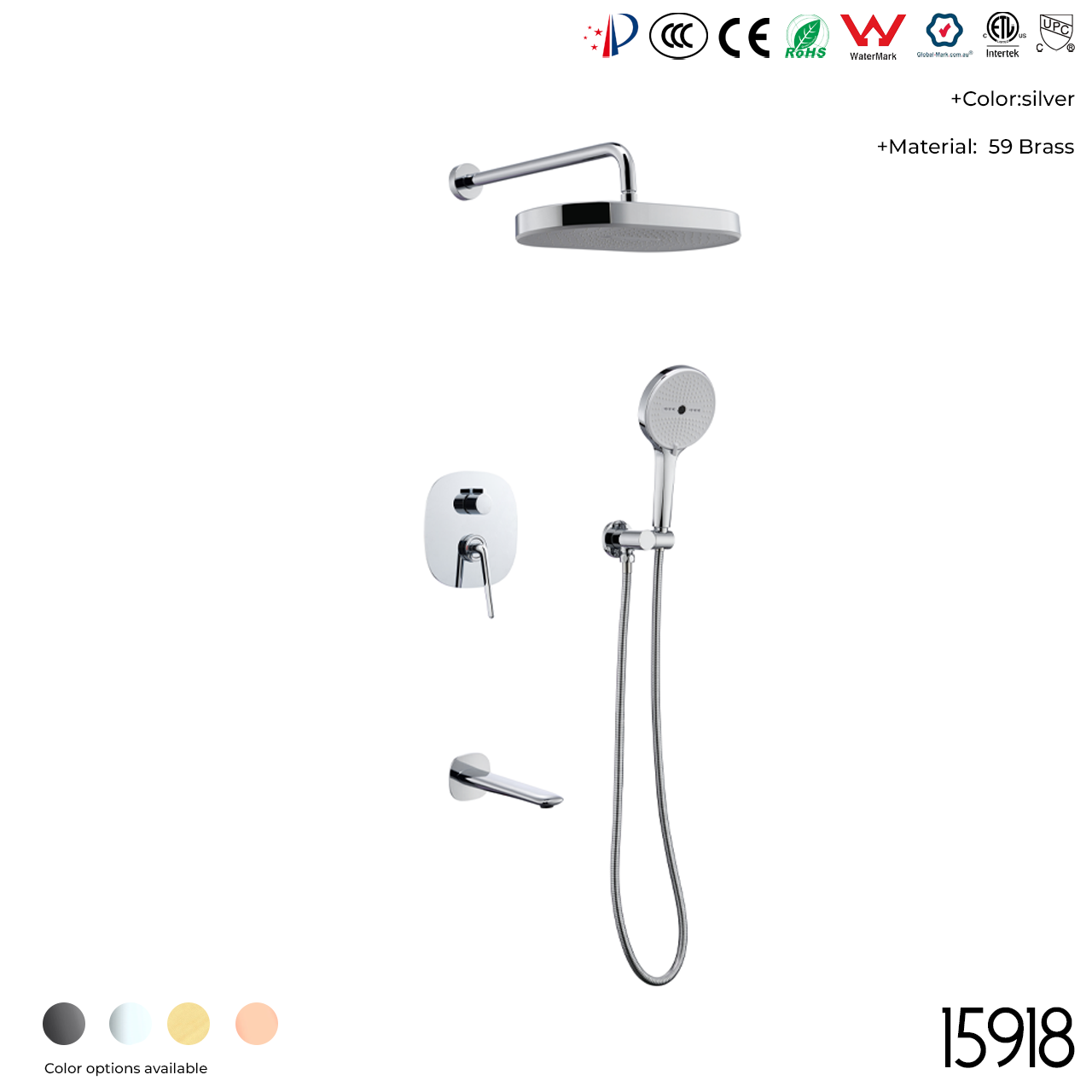 15918 Concealed shower set