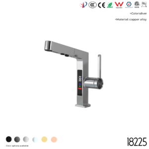 18225 Pull-out Digital Display Faucet For Washbasin
