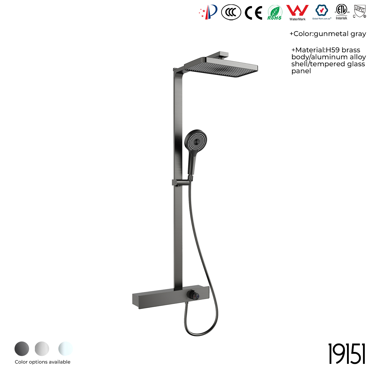 19151 Shower Head Set - 图片 3
