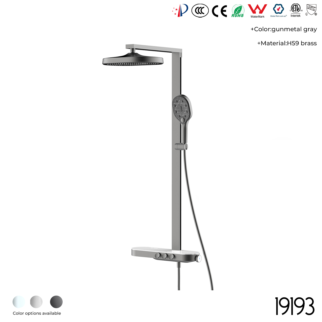 19193 Shower Head Set - 图片 3