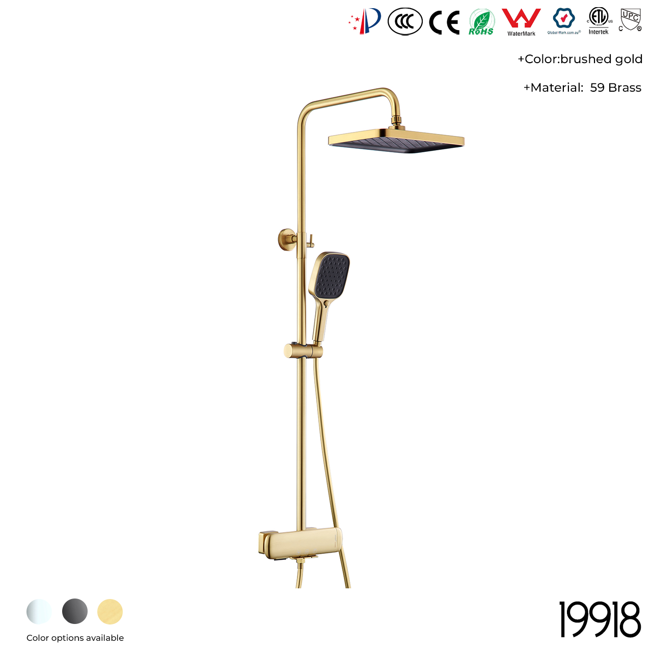19918 Shower Head Set - 图片 4