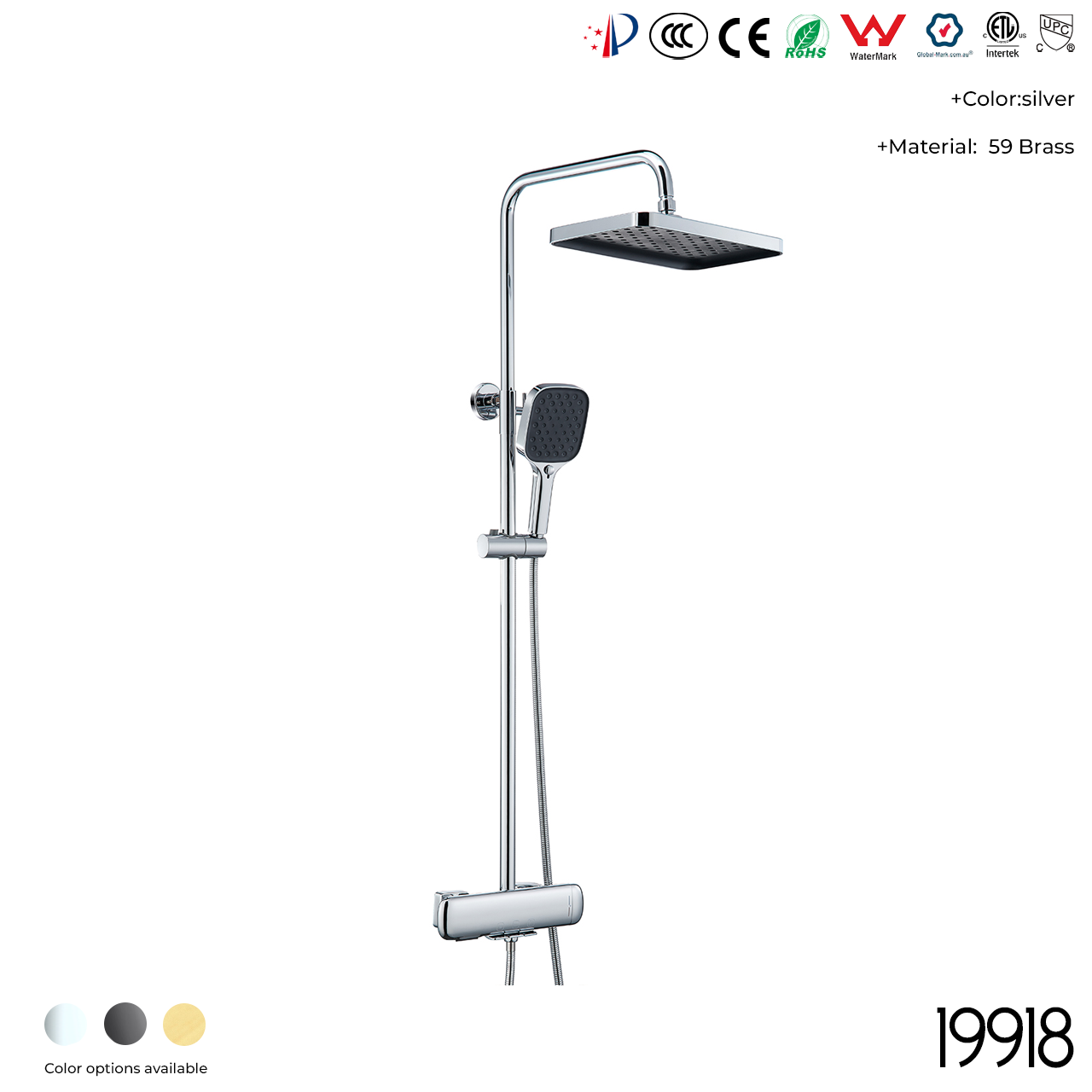 19918 Shower Head Set - 图片 2